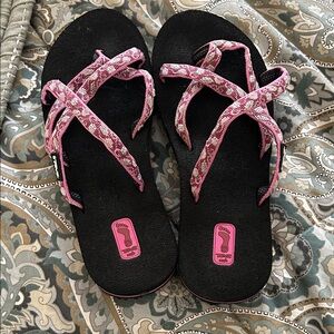 Teva Black and Pink Women's Sandals